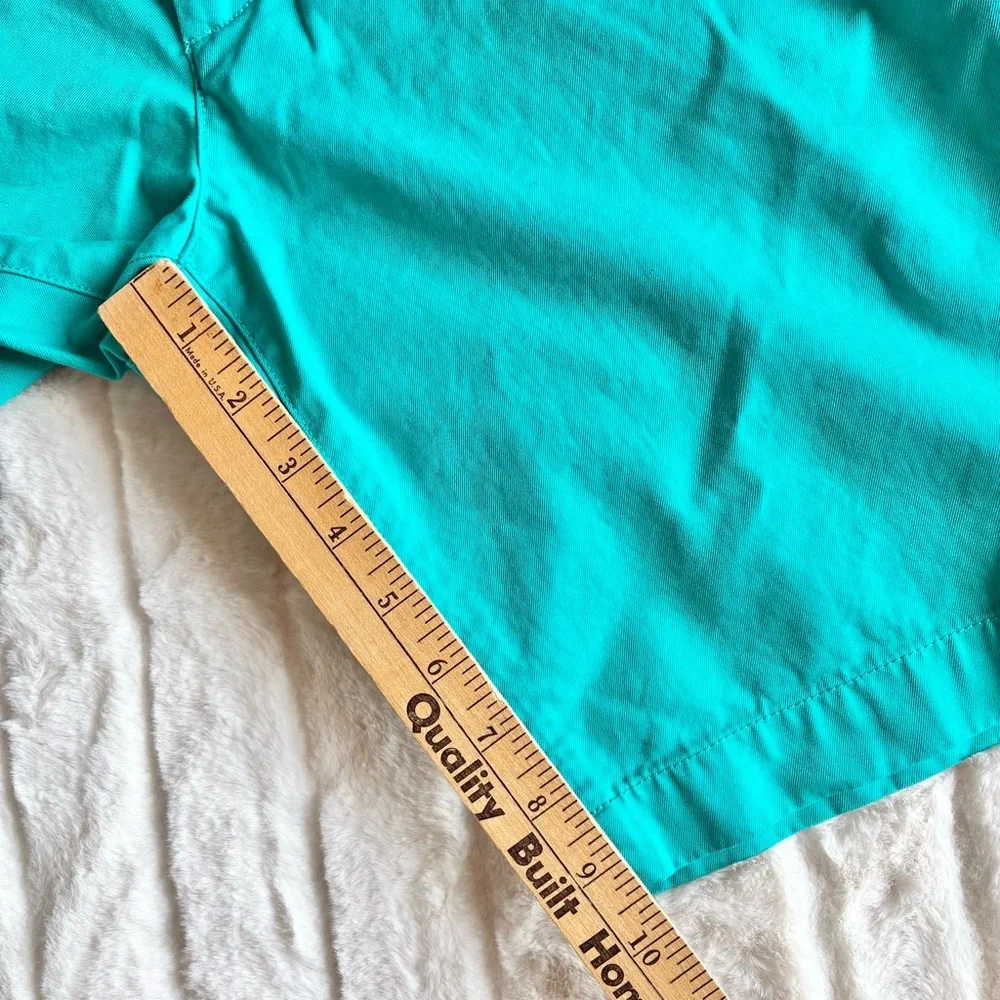 Lacoste Men’s Slim Fit Golf Shorts Turquoise Size 34 Flat Front